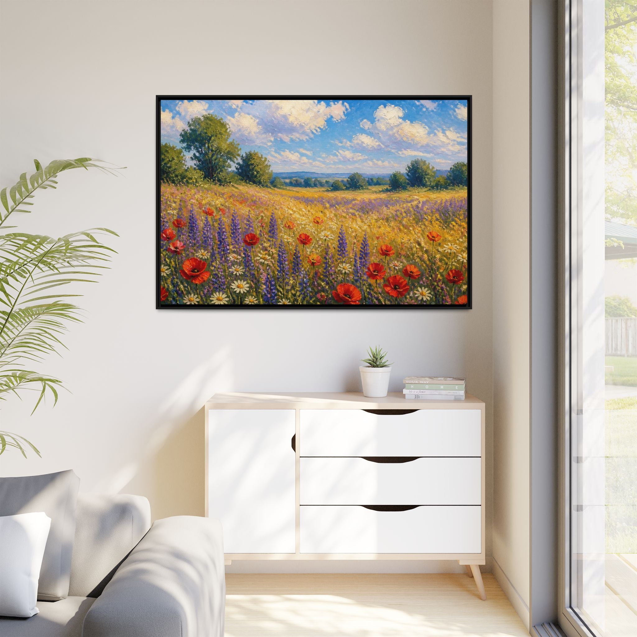 Wildflower Meadow Canvas Wall Art Print Ready to Hang
