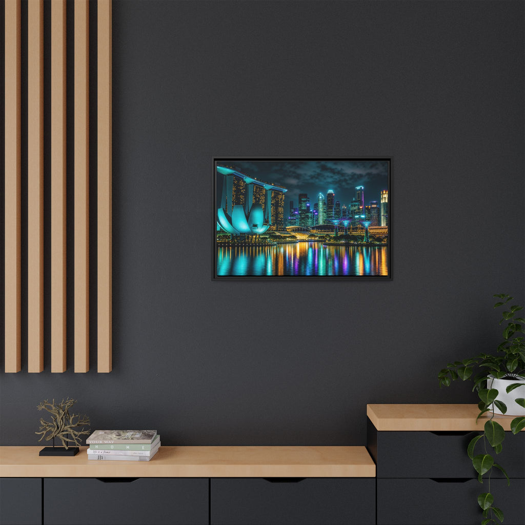 Singapore Marina Bay Night Canvas Wall Art Print Ready to Hang