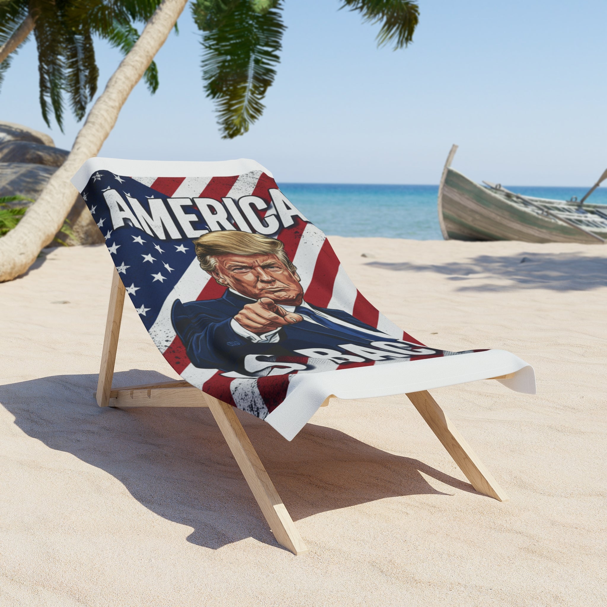 Patriotic Leader Beach Towel — "America Is Back"