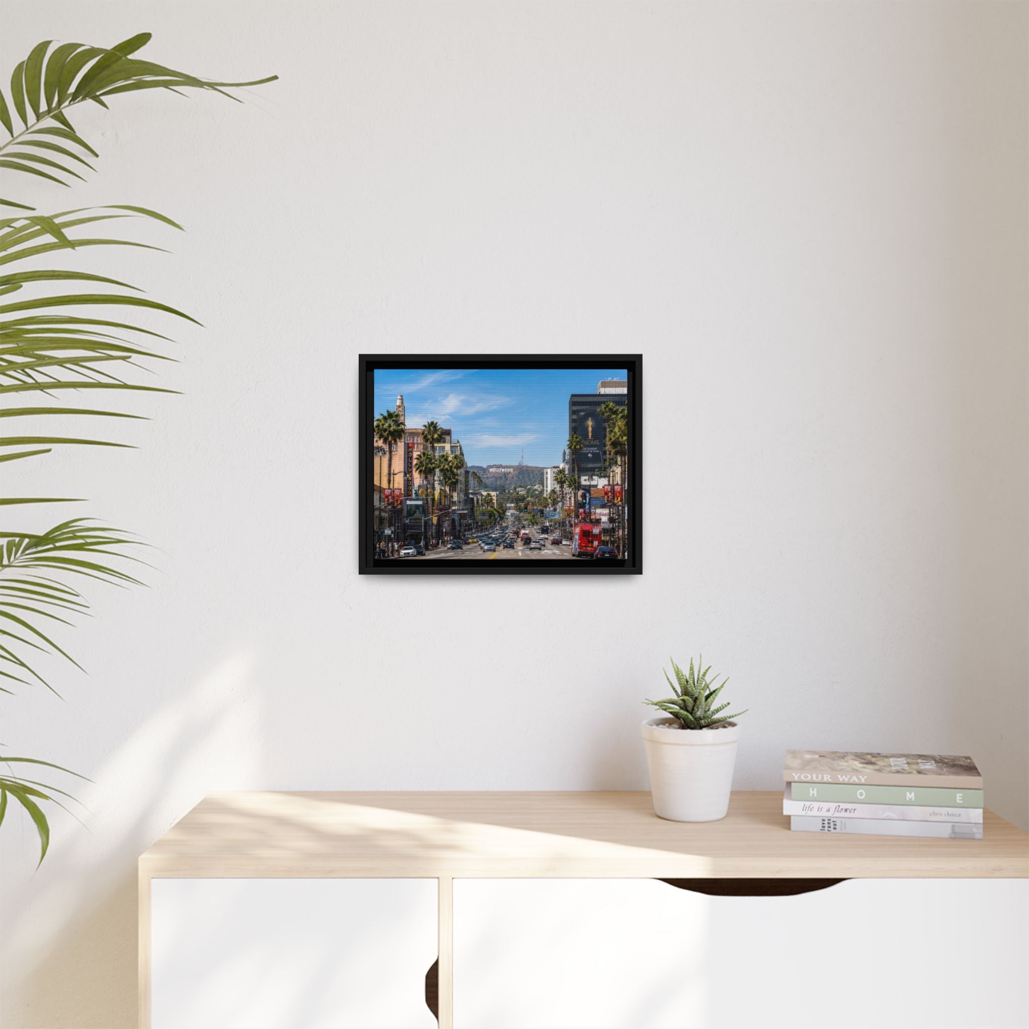 Hollywood Boulevard Matte Canvas Print — Framed Wall Art