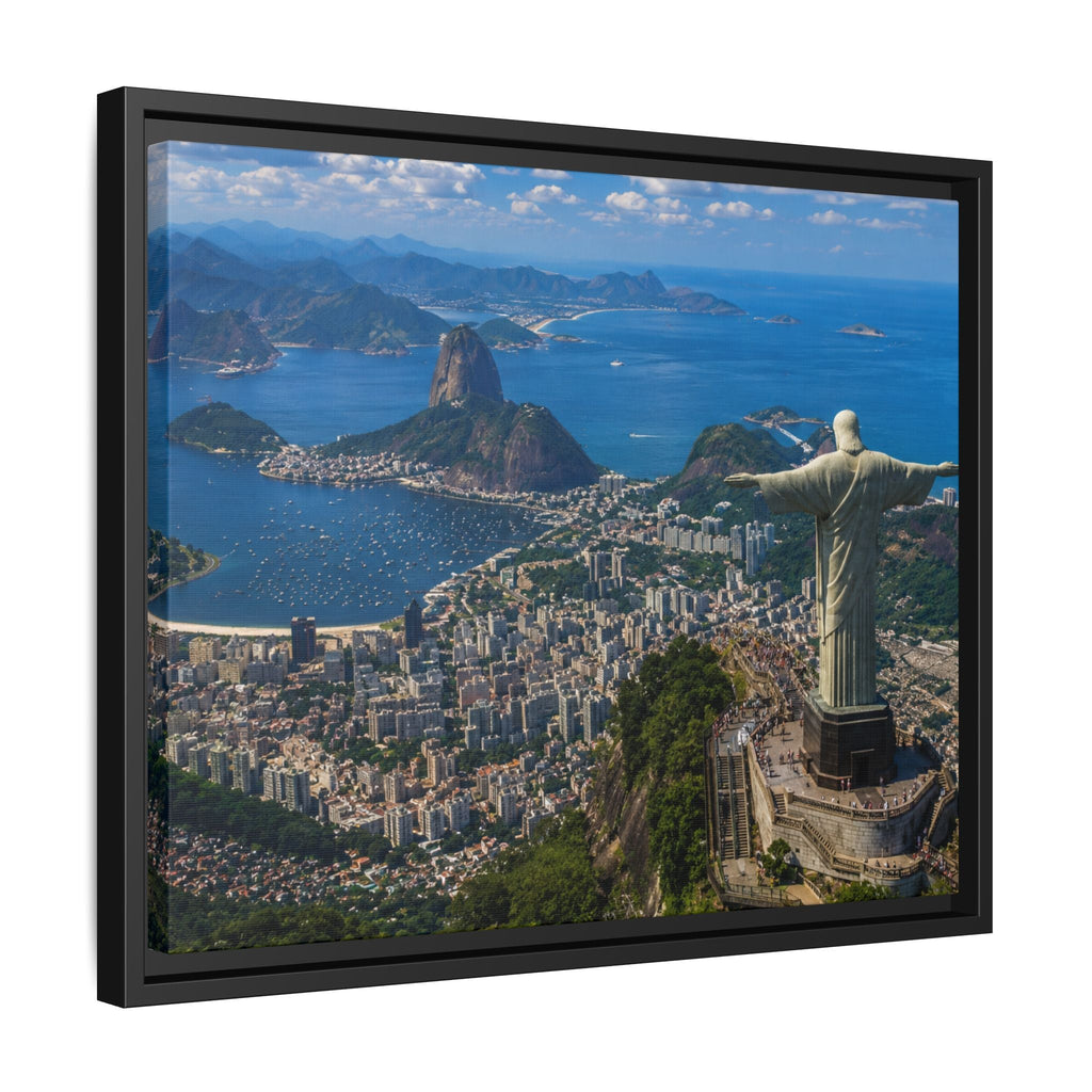 Rio de Janeiro Matte Canvas Print — Framed Wall Art of Christ the Redeemer & Sugarloaf Bay