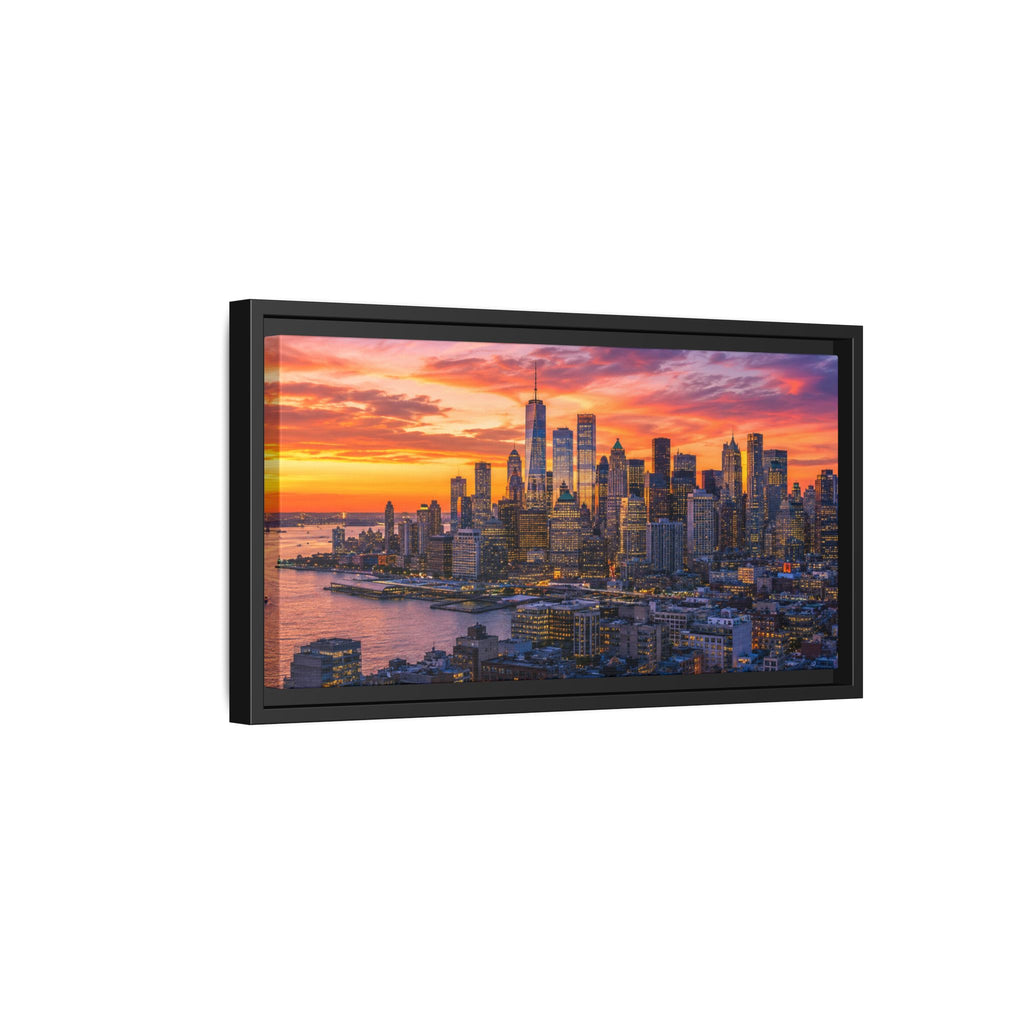 New York City Stunning — Vibrant Skyline Sunset Canvas Wall Art
