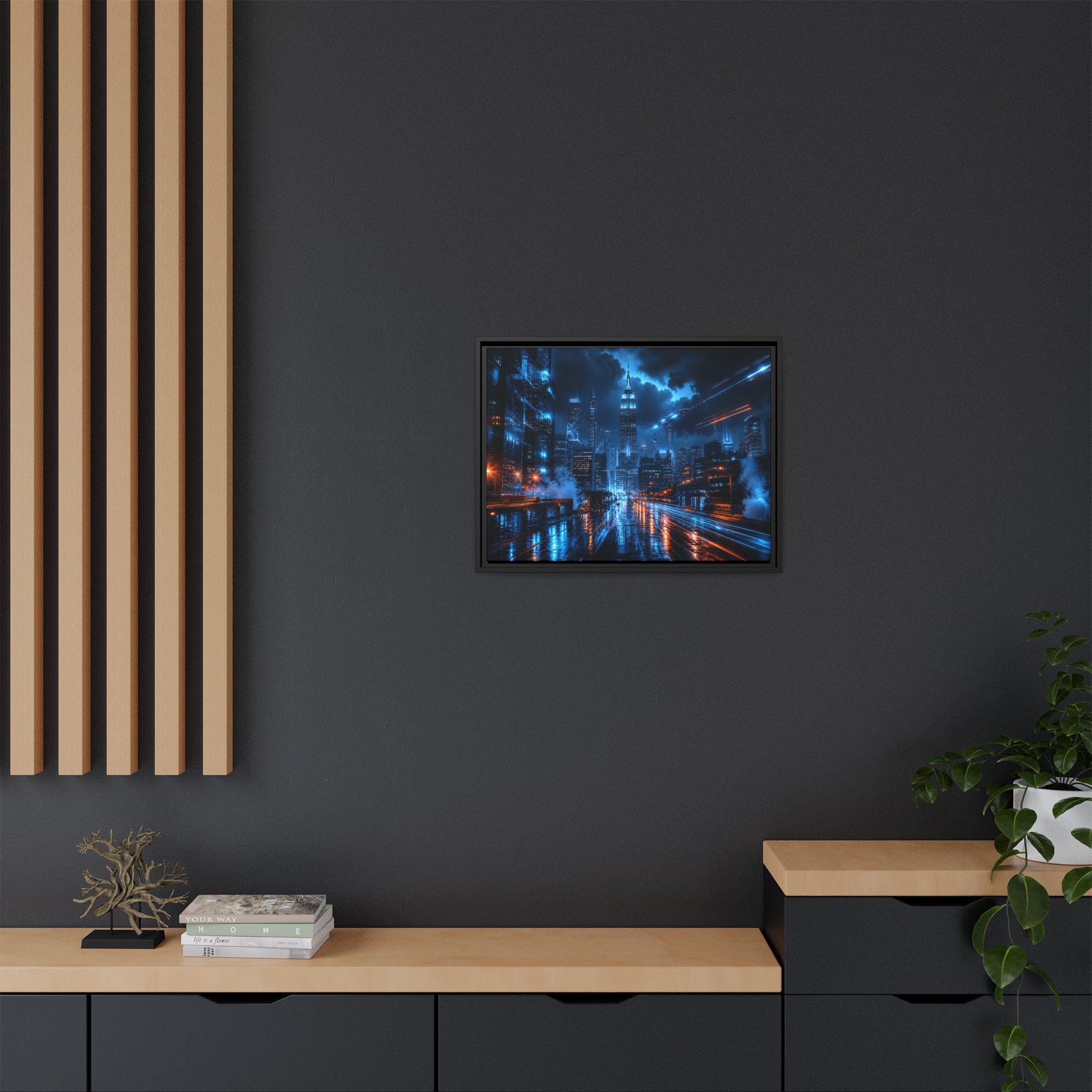 New York City Night Canvas Wall Art Print Ready to Hang