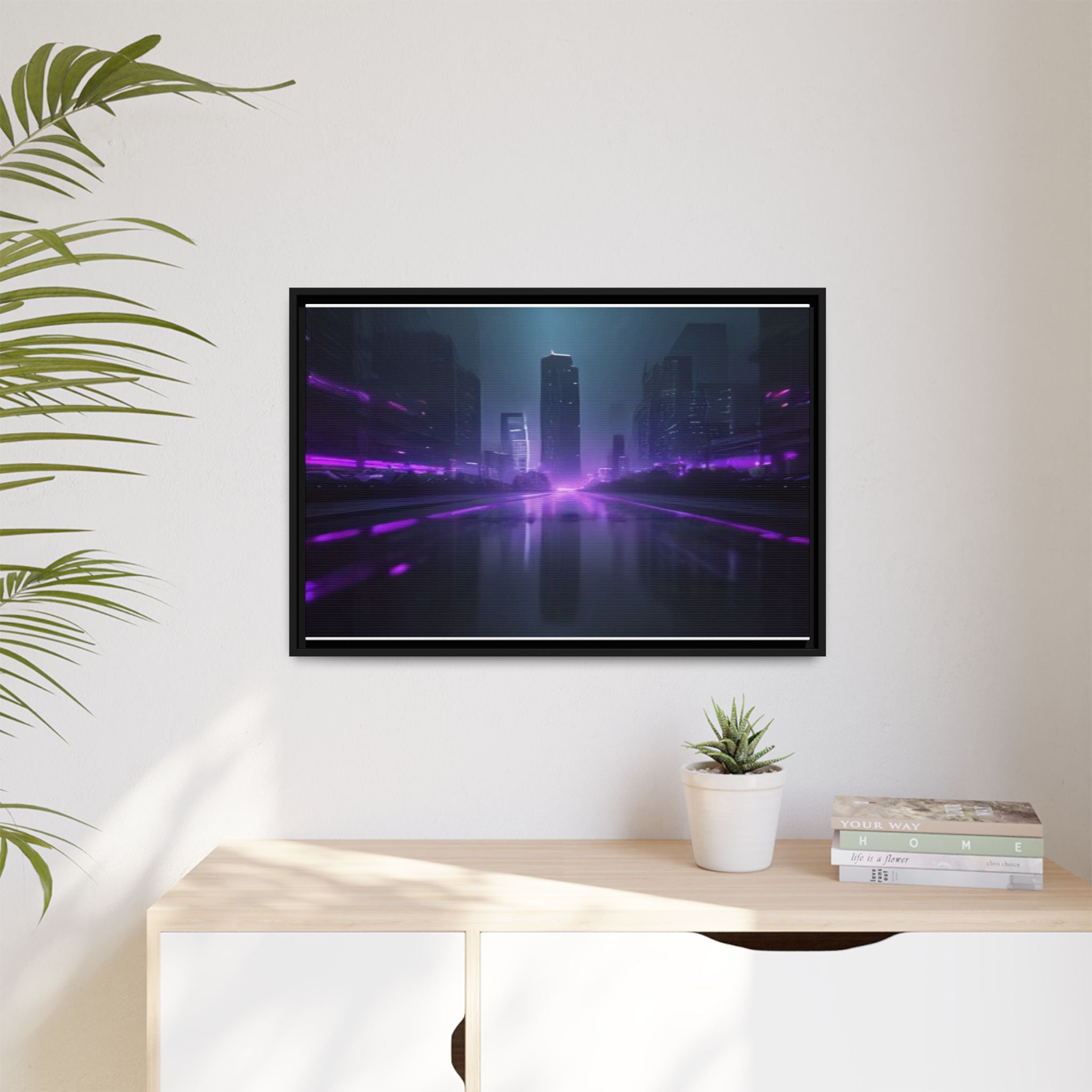 Los Angeles Night Canvas Wall Art Print Ready to Hang