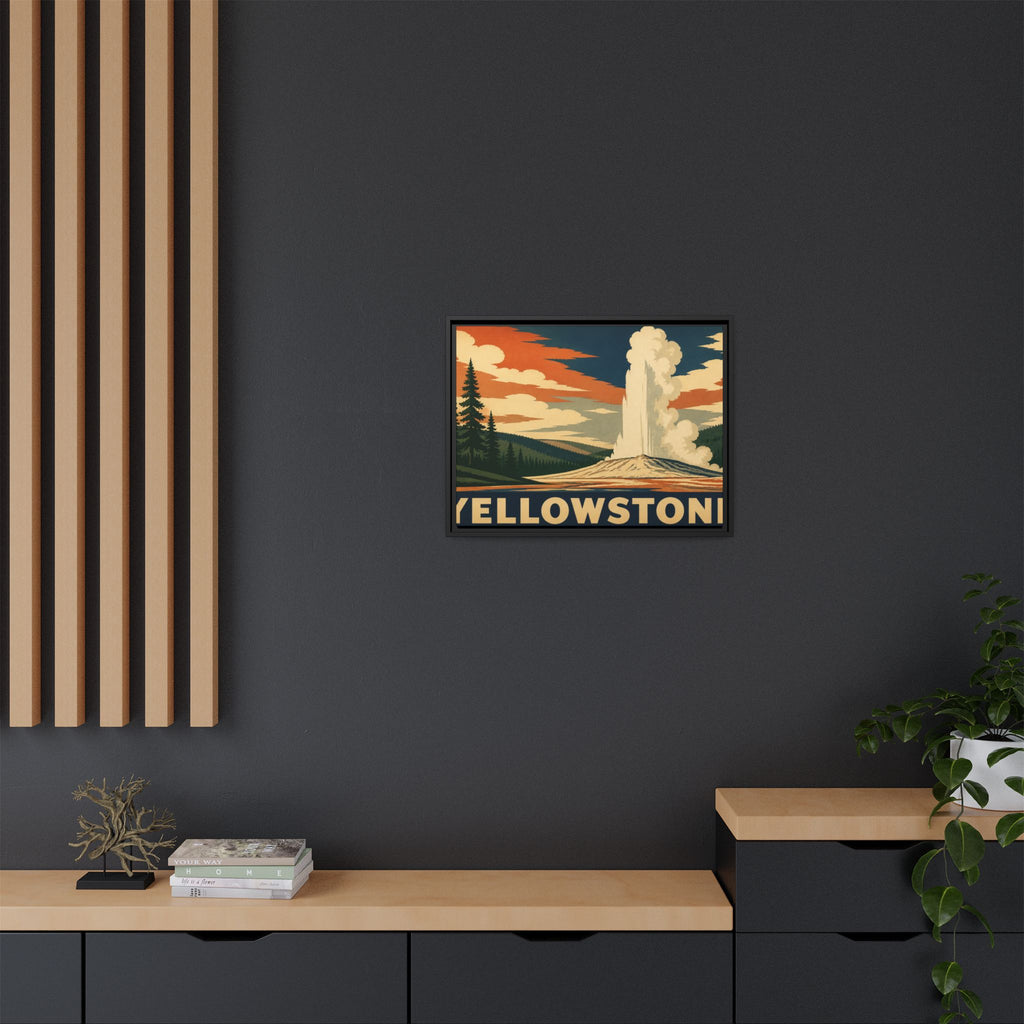 Yellowstone Vintage Travel Poster Canvas Wall Art Print Ready to Hang