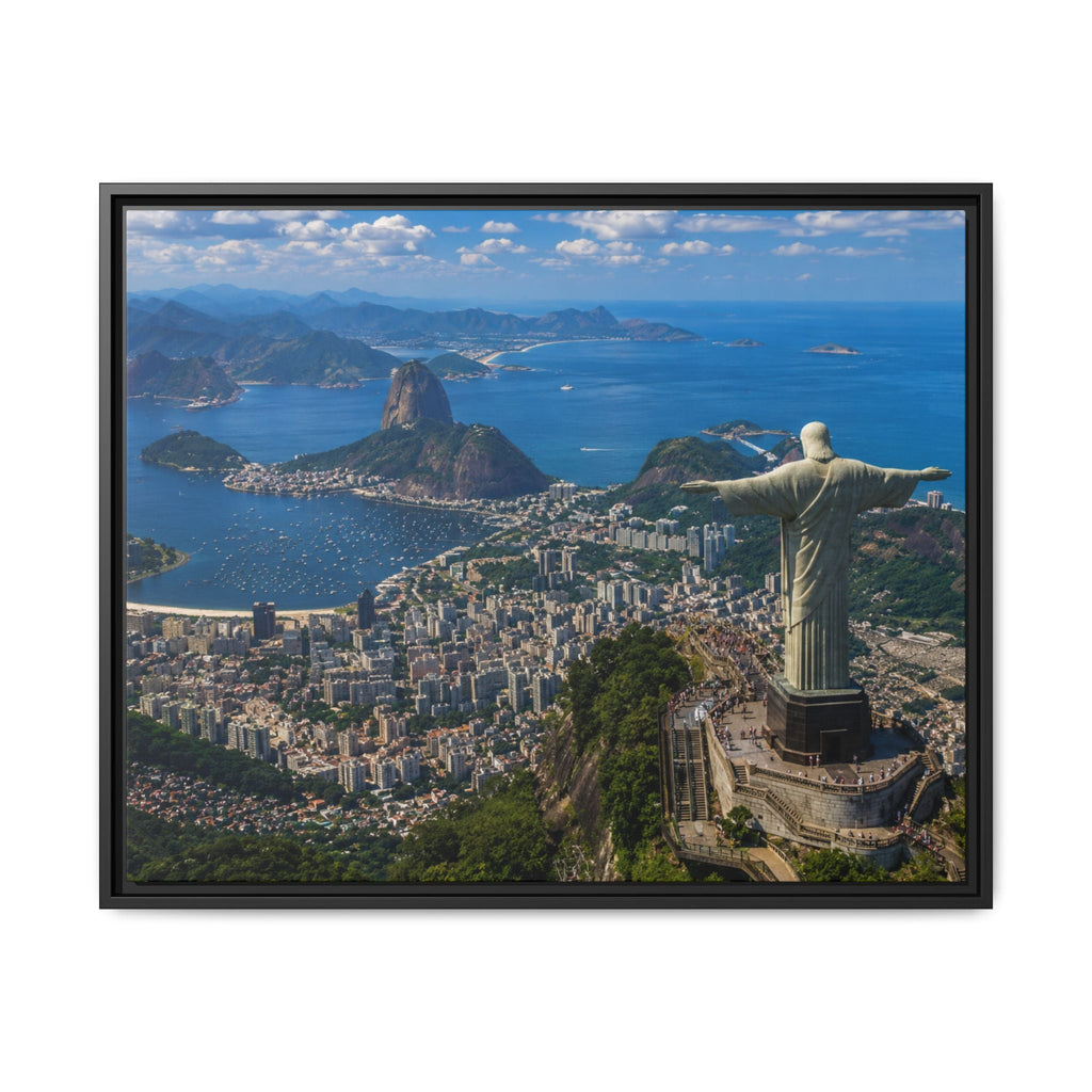 Rio de Janeiro Matte Canvas Print — Framed Wall Art of Christ the Redeemer & Sugarloaf Bay