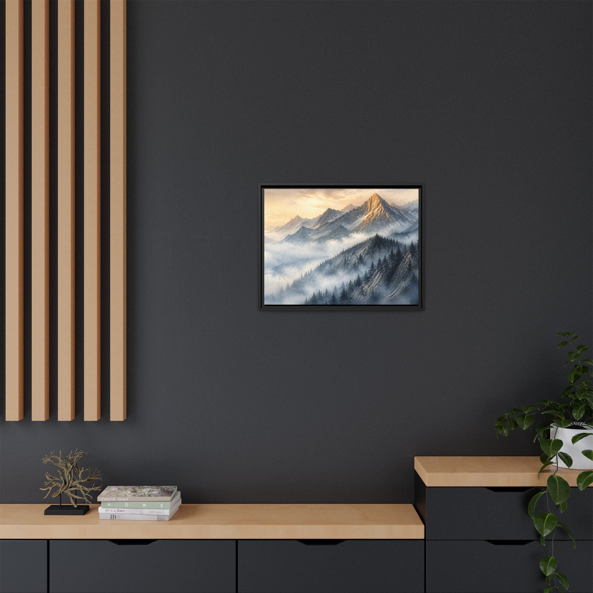 Rockies Fog Ridge Canvas Wall Art Print Ready to Hang