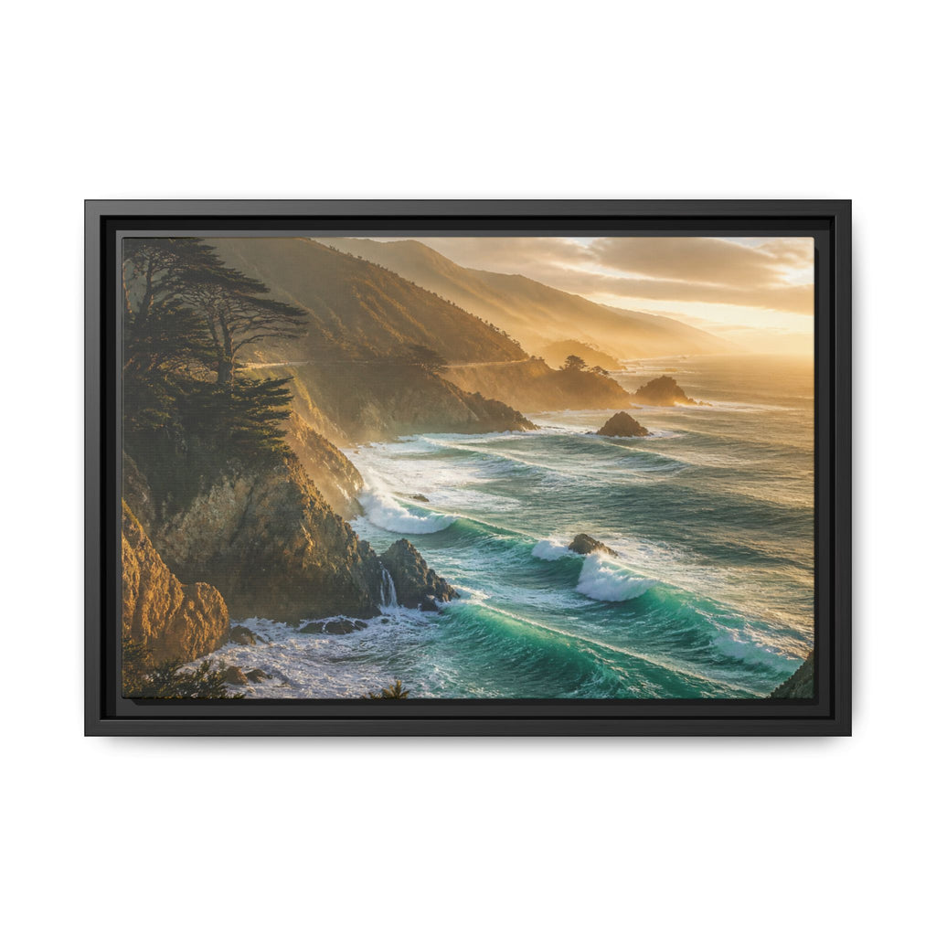 Big Sur Coastal Waves Canvas Wall Art Print Ready to Hang