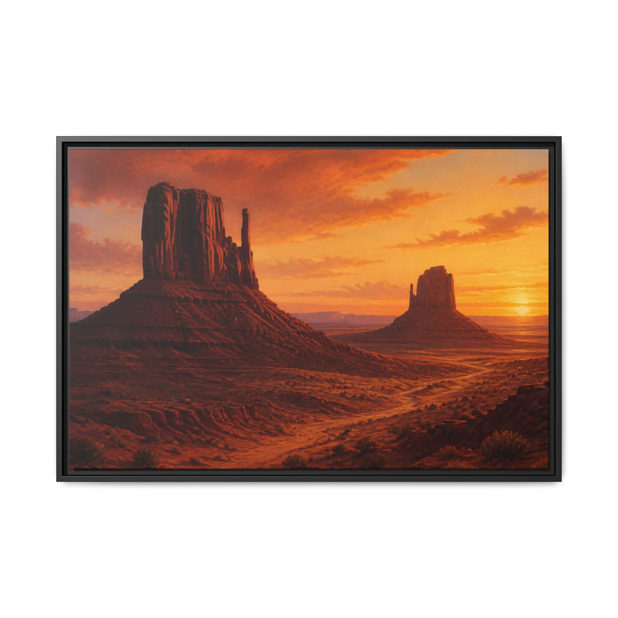 Monument Valley Sunset Canvas Wall Art Print Ready to Hang