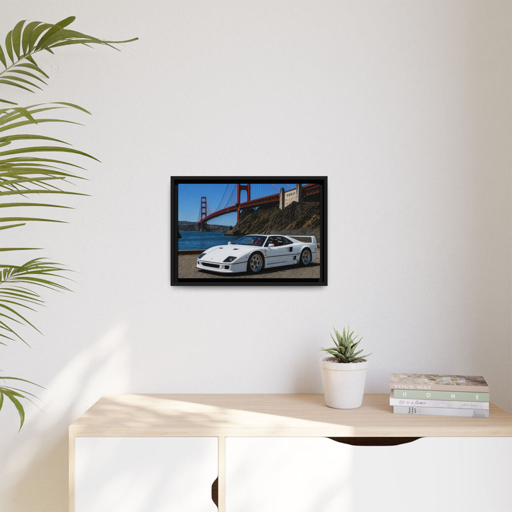 Ferrari F40 1987 Canvas Print — Golden Gate Bridge - Stunning Photo