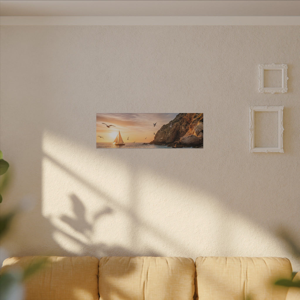 Seaside Sunset Sail Canvas