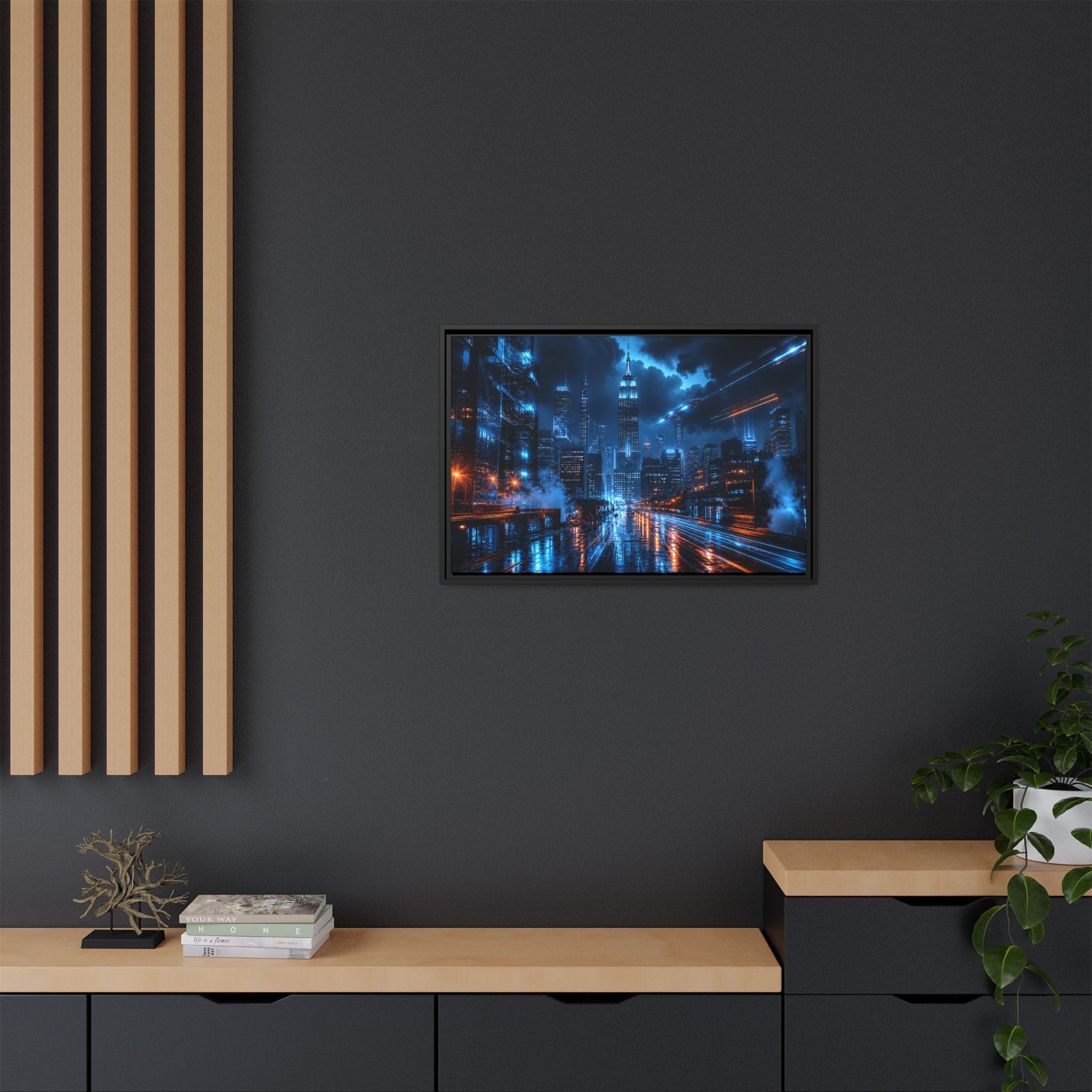 New York City Night Canvas Wall Art Print Ready to Hang