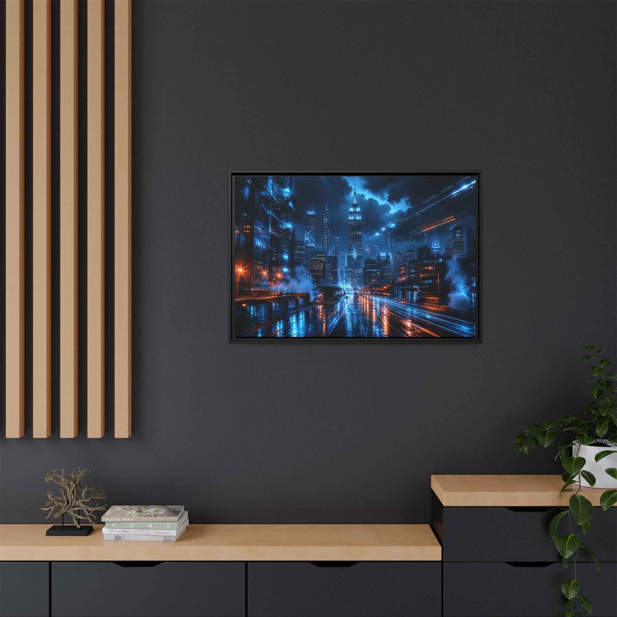 New York City Night Canvas Wall Art Print Ready to Hang