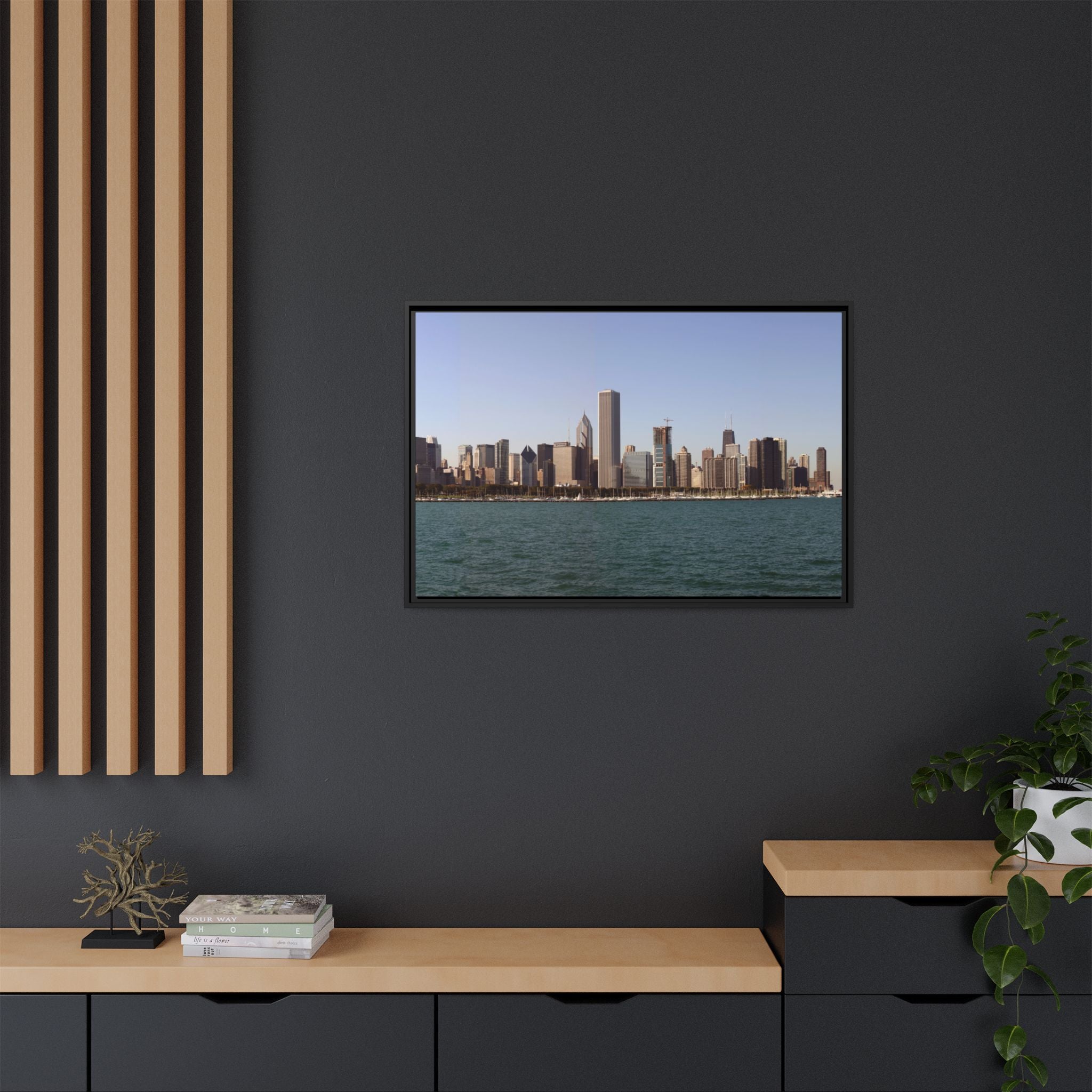 Chicago Skyline Canvas Wall Art Print Ready to Hang Cityscape