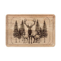 Engraved Elk & Pine Cutting Board — Rustic Wooden Serving/Chopping Board