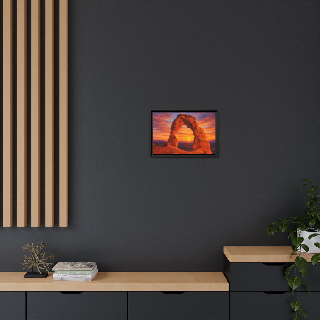 Delicate Arch Sunset Canvas Wall Art Print Ready to Hang