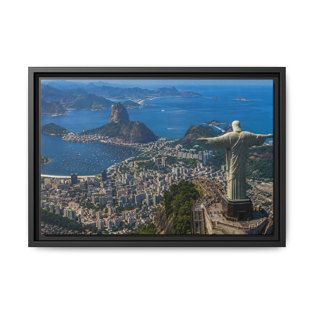 Rio de Janeiro Matte Canvas Print — Framed Wall Art of Christ the Redeemer & Sugarloaf Bay