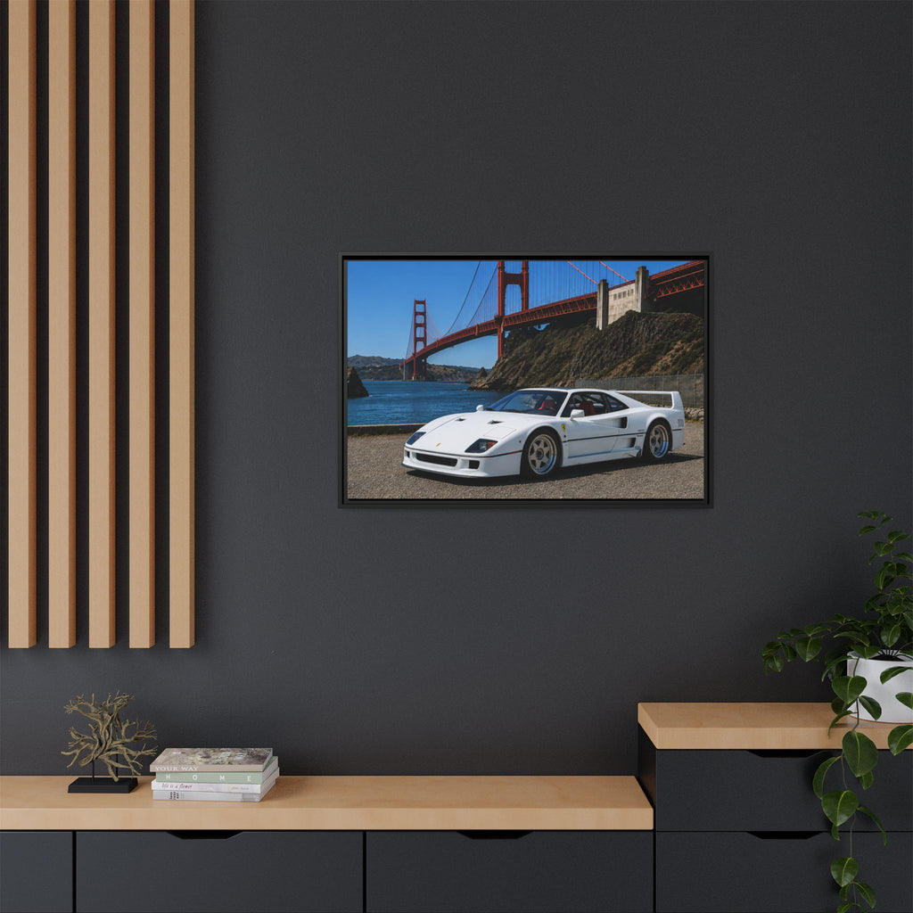 Ferrari F40 1987 Canvas Print — Golden Gate Bridge - Stunning Photo