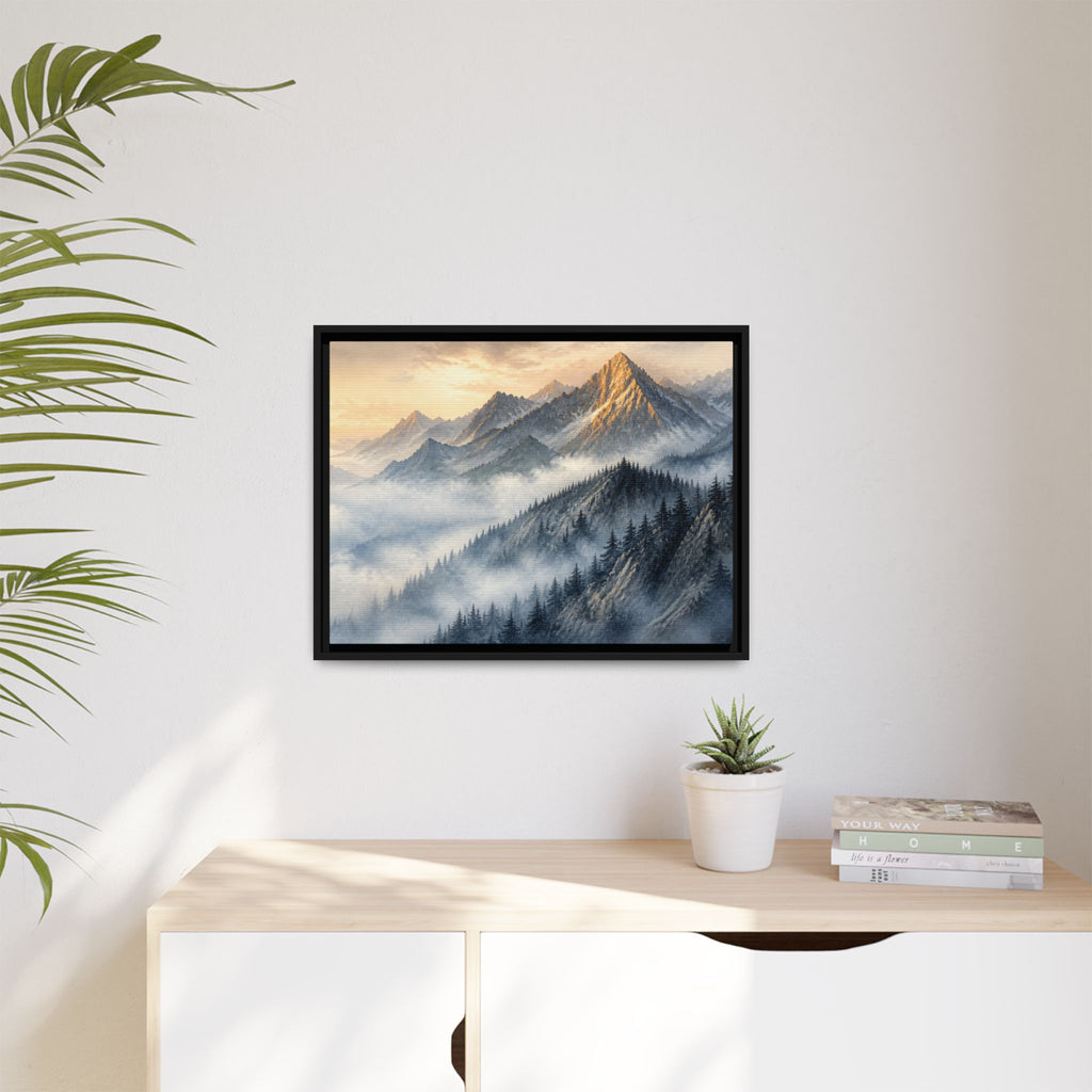 Rockies Fog Ridge Canvas Wall Art Print Ready to Hang