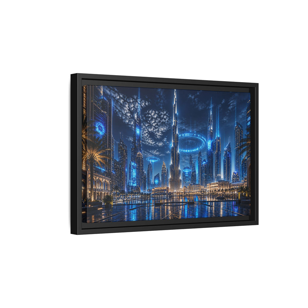 Dubai Night Skyline Canvas Wall Art Print Ready to Hang