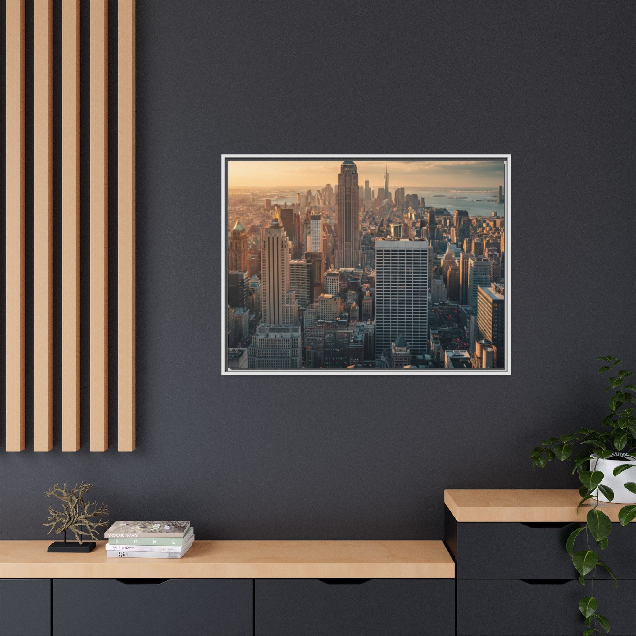 New York City Skyline at Sunset - Framed Art