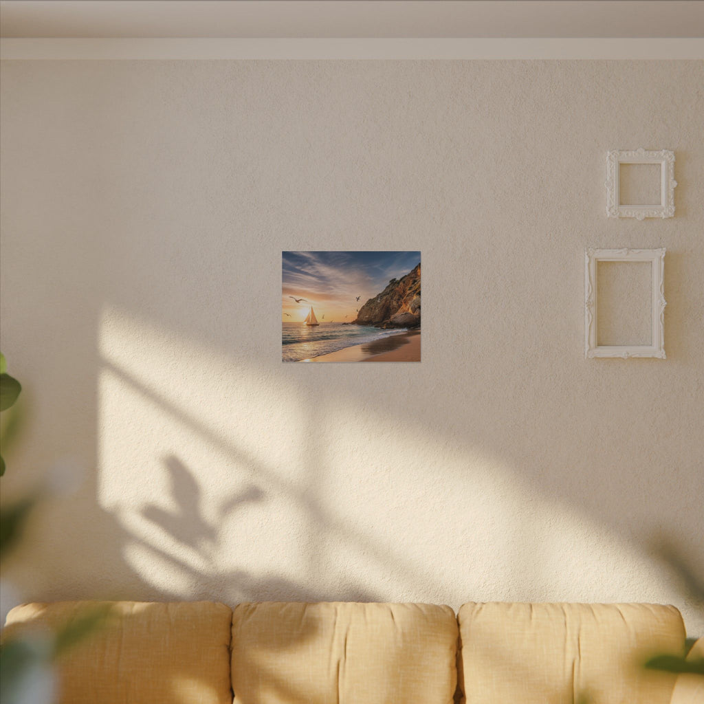 Seaside Sunset Sail Canvas