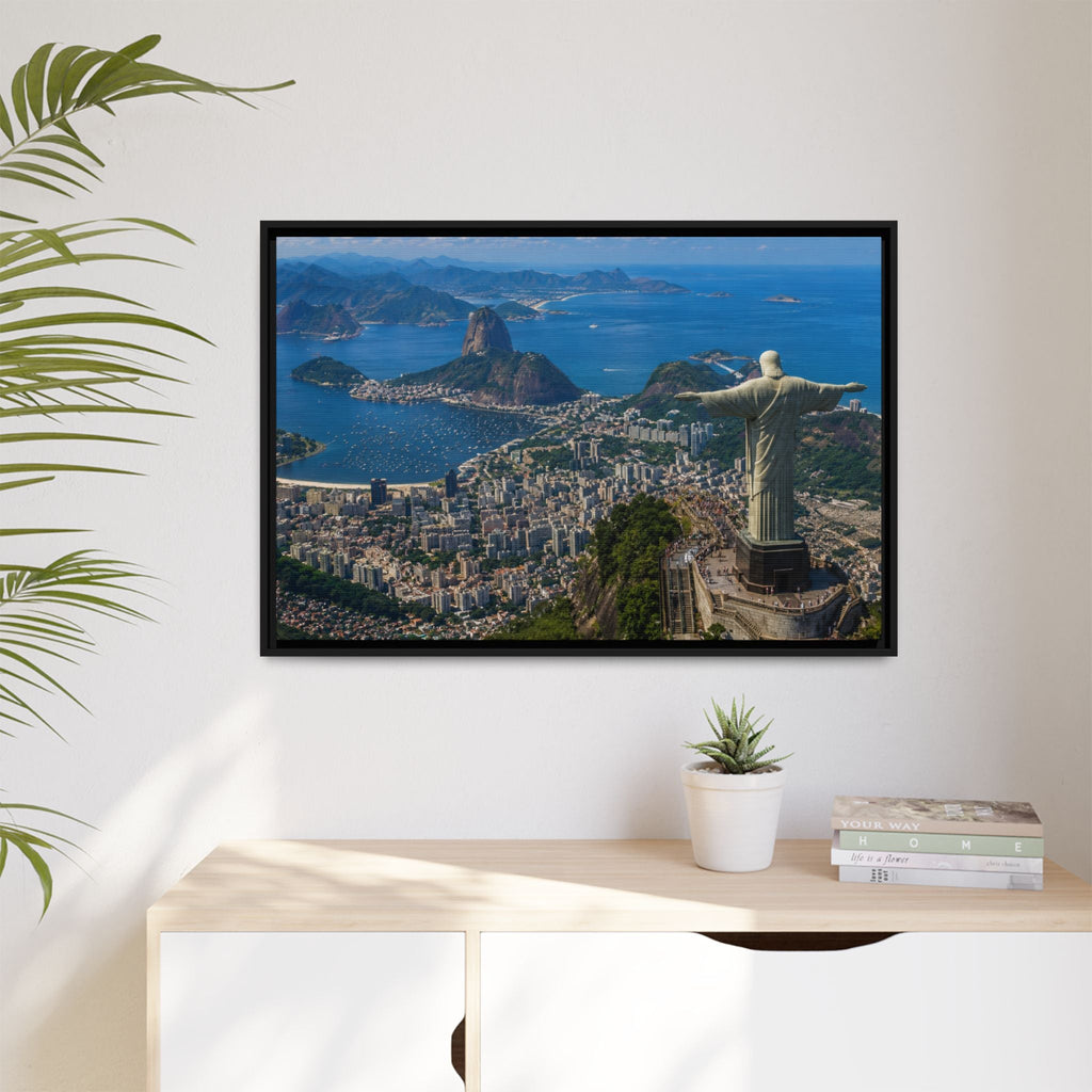 Rio de Janeiro Matte Canvas Print — Framed Wall Art of Christ the Redeemer & Sugarloaf Bay