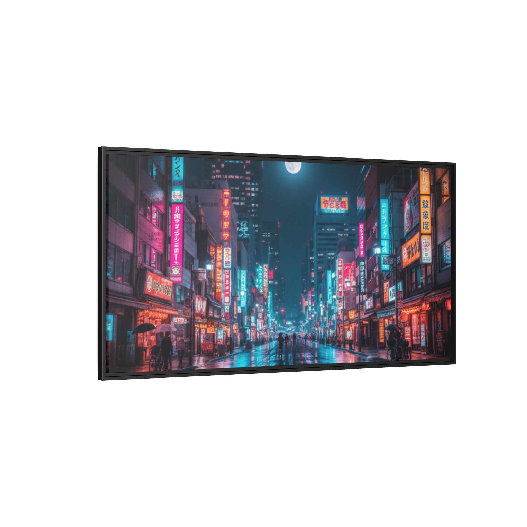 Japan Nightscape Canvas Framed Print - Stunning - Vibrant