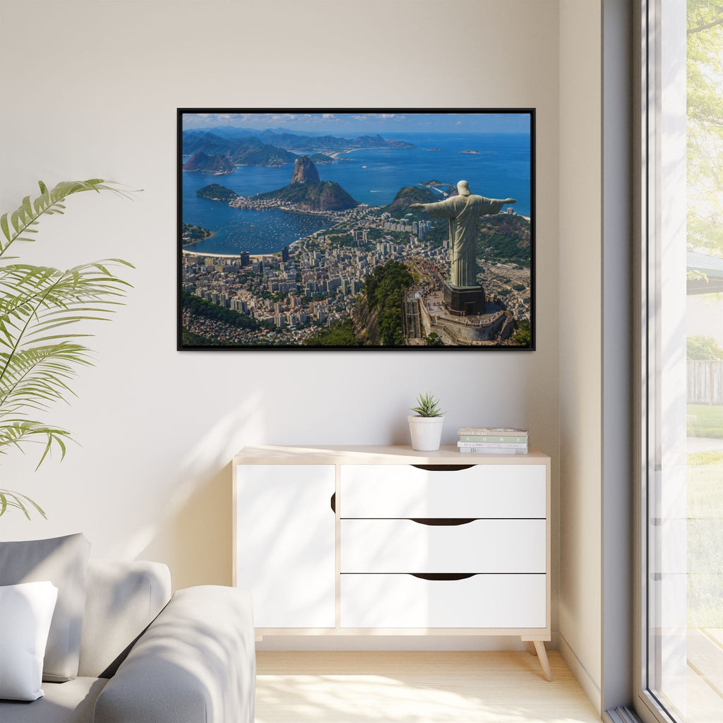 Rio de Janeiro Matte Canvas Print — Framed Wall Art of Christ the Redeemer & Sugarloaf Bay