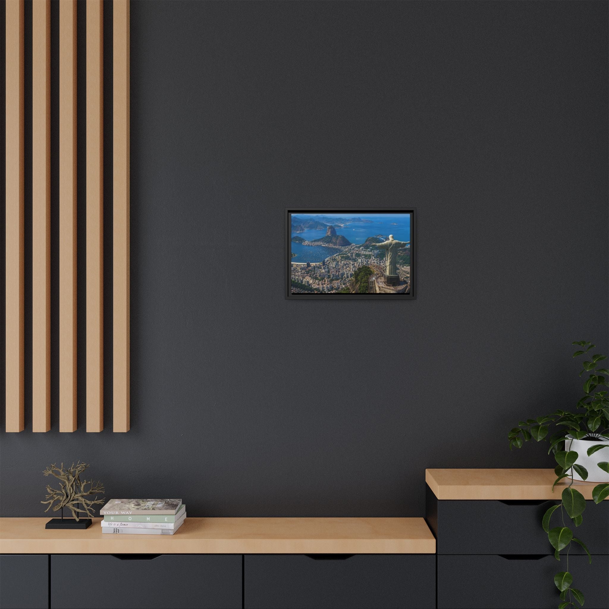 Rio de Janeiro Matte Canvas Print — Framed Wall Art of Christ the Redeemer & Sugarloaf Bay
