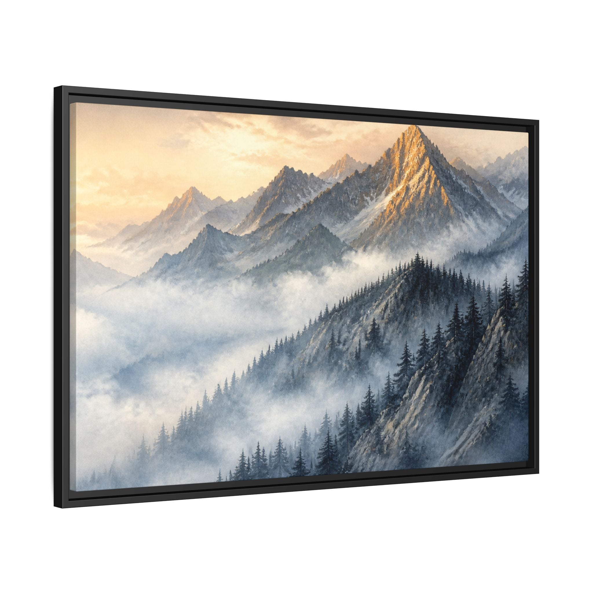Rockies Fog Ridge Canvas Wall Art Print Ready to Hang