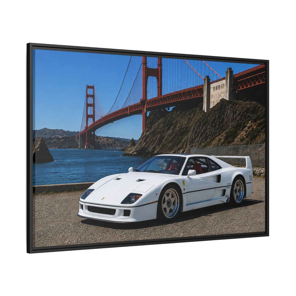 Ferrari F40 1987 Canvas Print — Golden Gate Bridge - Stunning Photo
