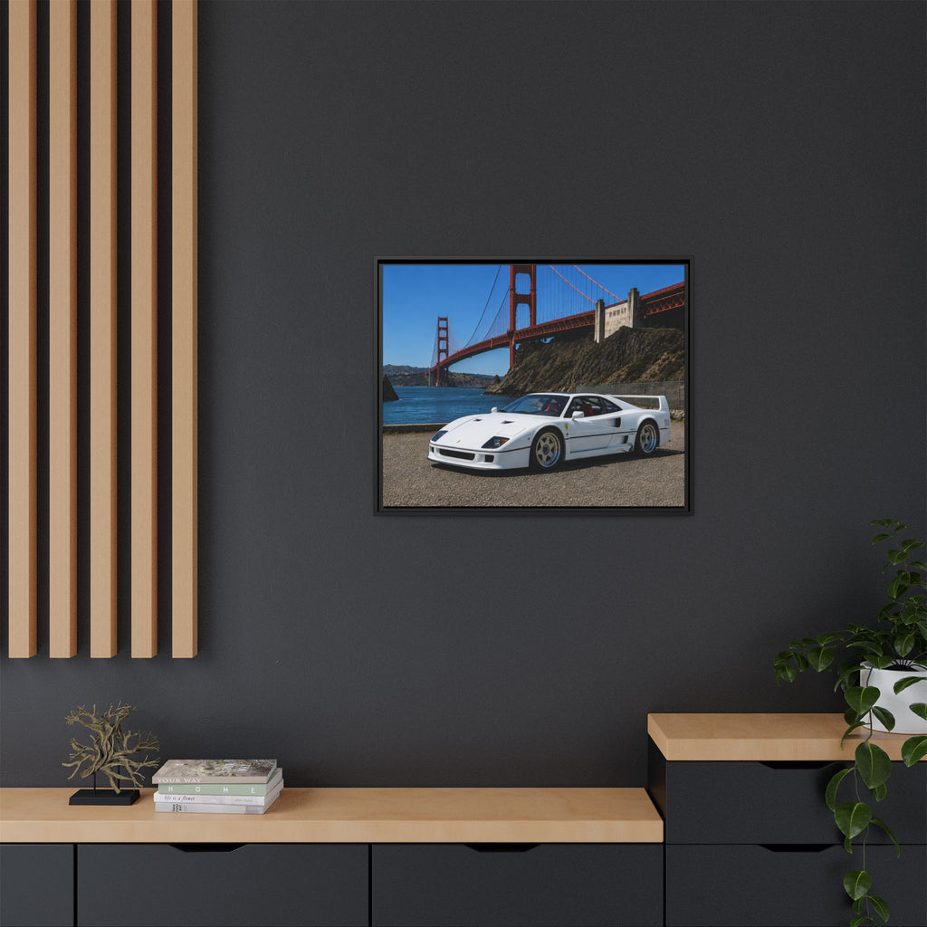 Ferrari F40 1987 Canvas Print — Golden Gate Bridge - Stunning Photo