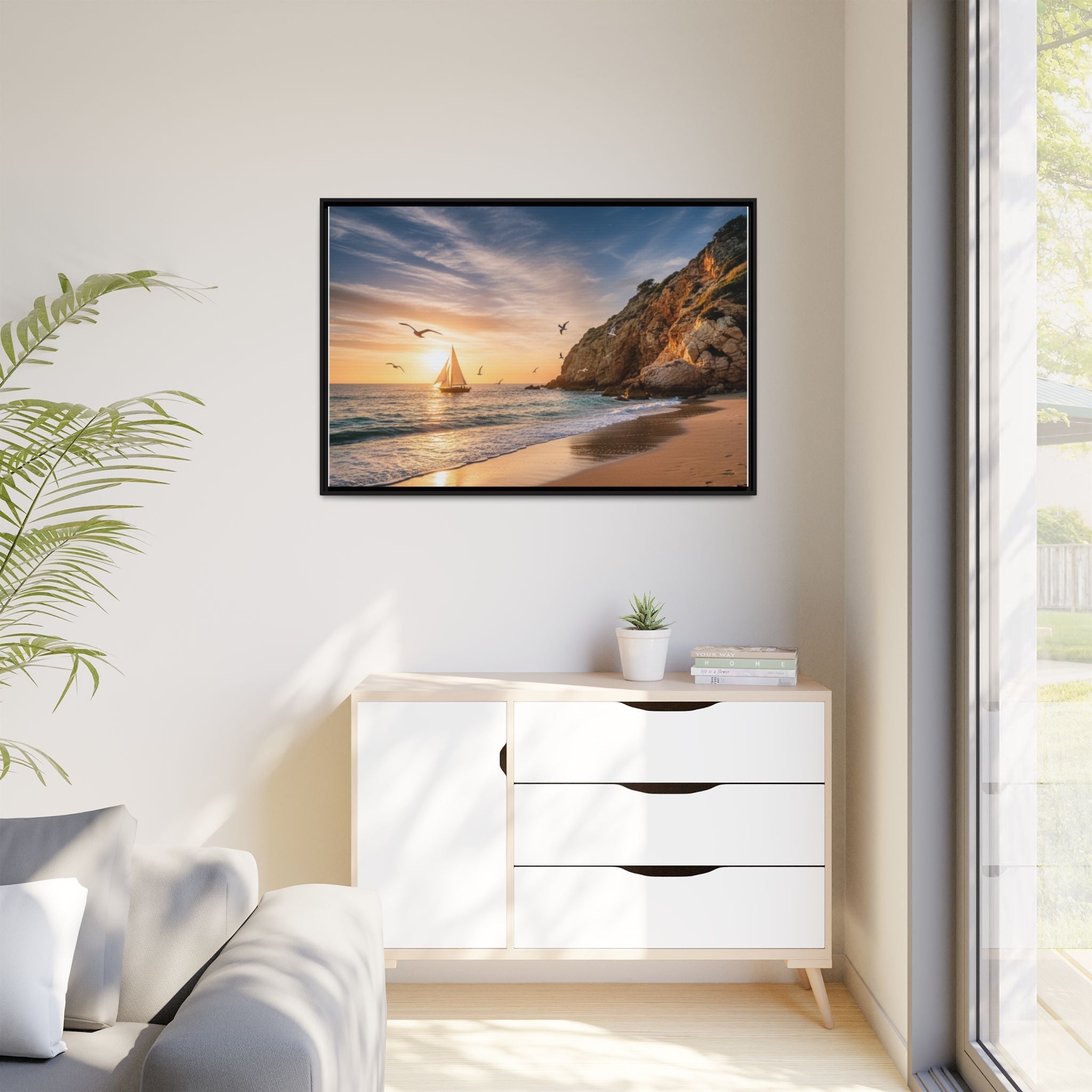 Sunset Sail Beach Landscape - Stunning Image!
