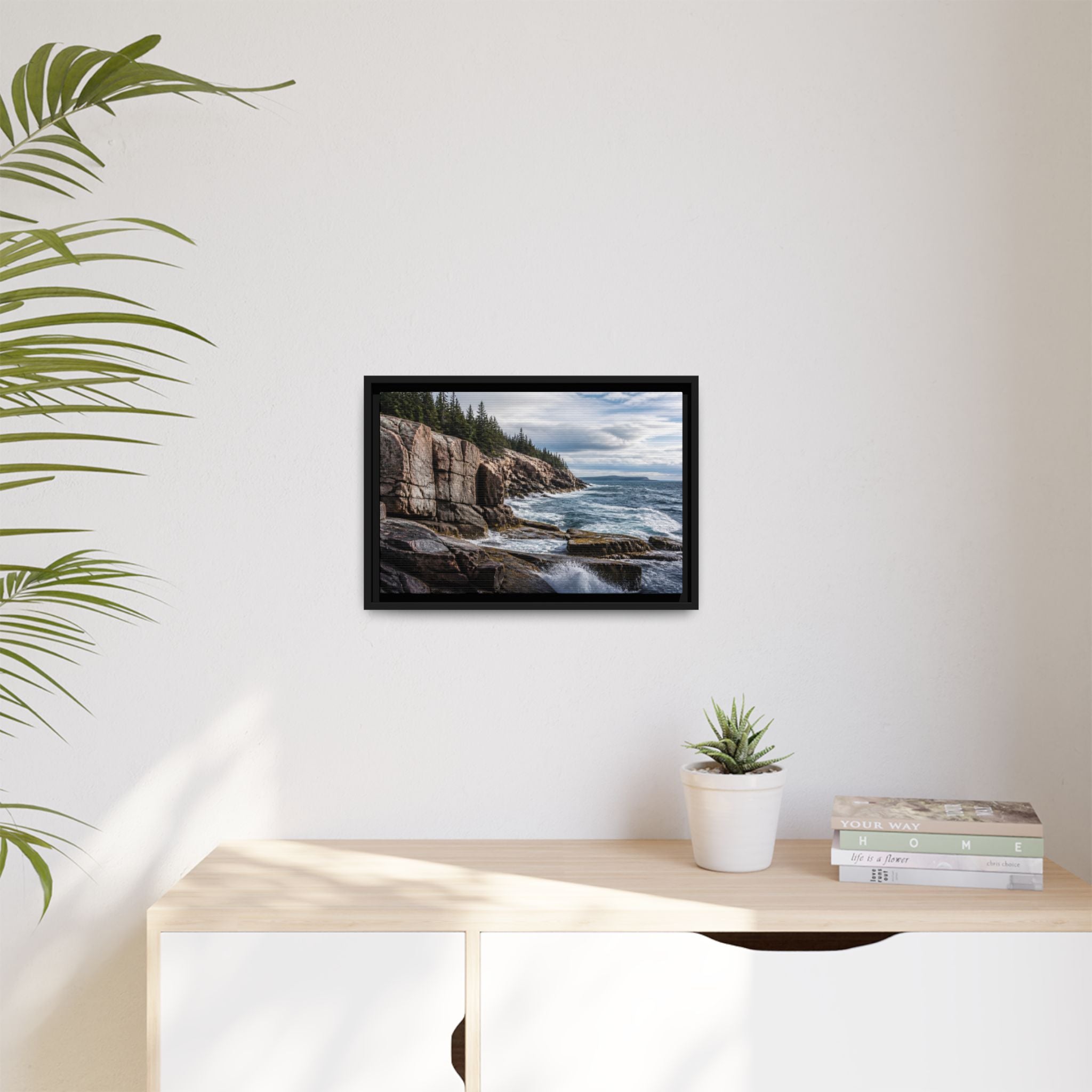 Acadia Shore Waves Canvas Wall Art Print Ready to Hang