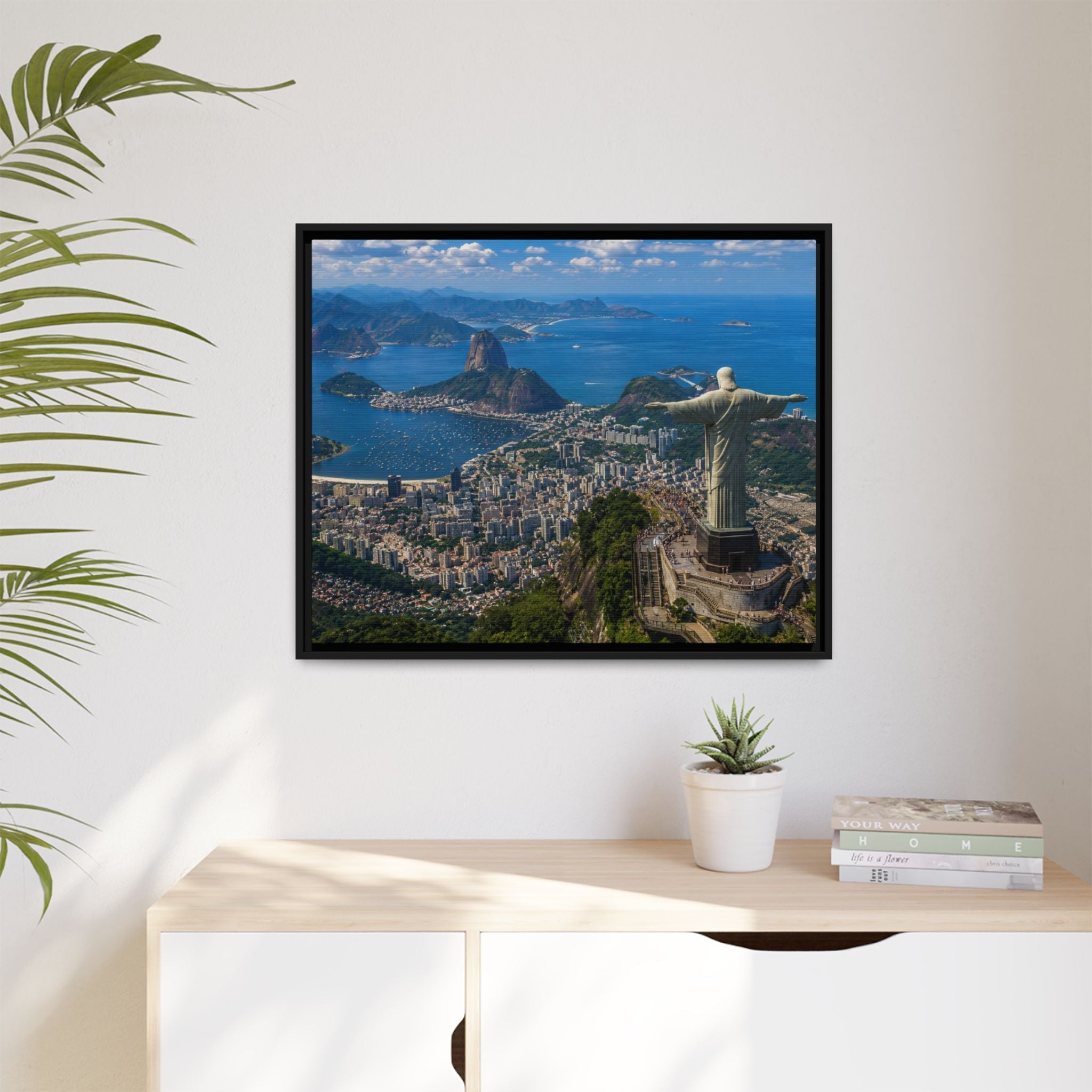 Rio de Janeiro Matte Canvas Print — Framed Wall Art of Christ the Redeemer & Sugarloaf Bay