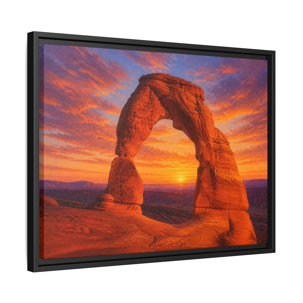 Delicate Arch Sunset Canvas Wall Art Print Ready to Hang