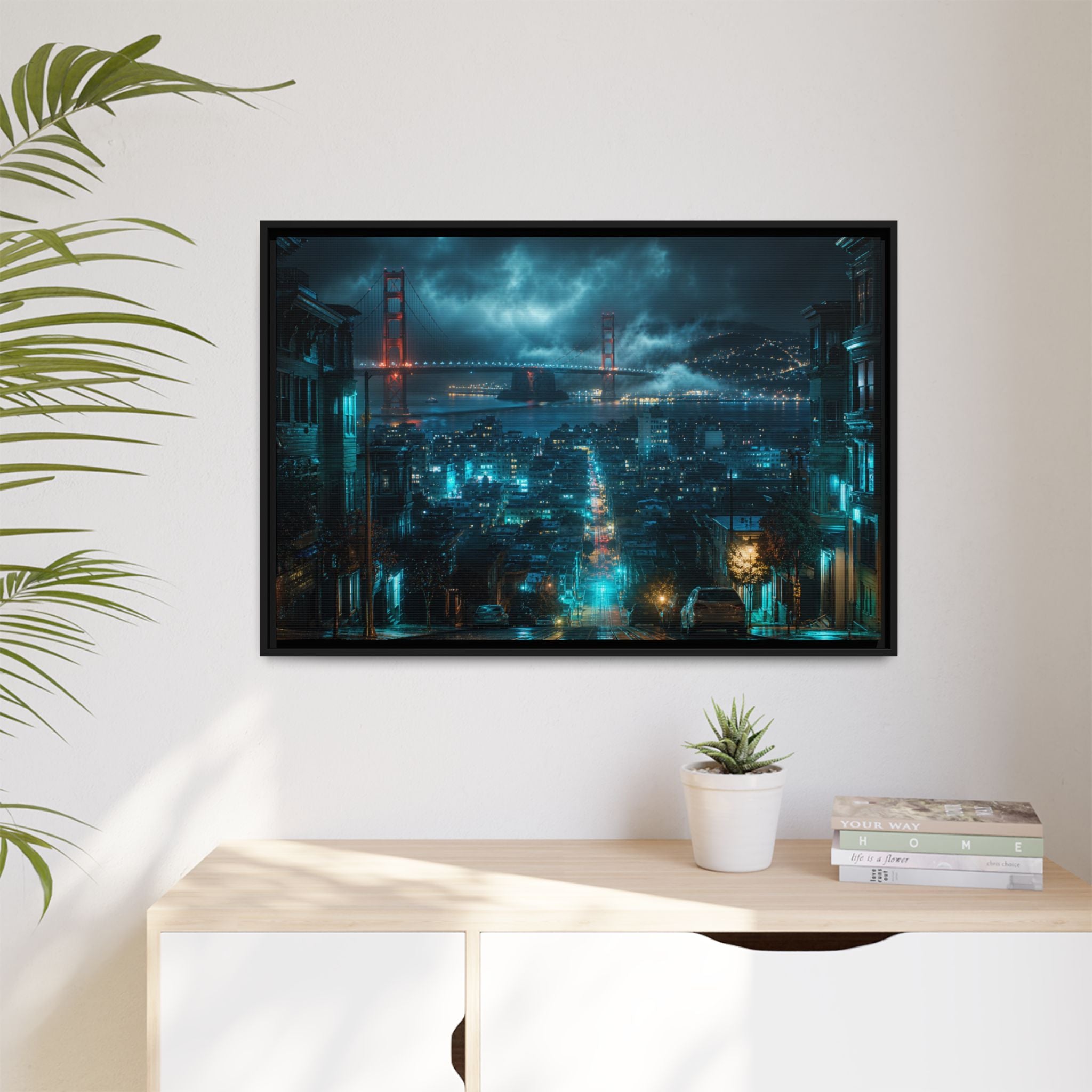 San Francisco Night Canvas Wall Art Print Ready to Hang