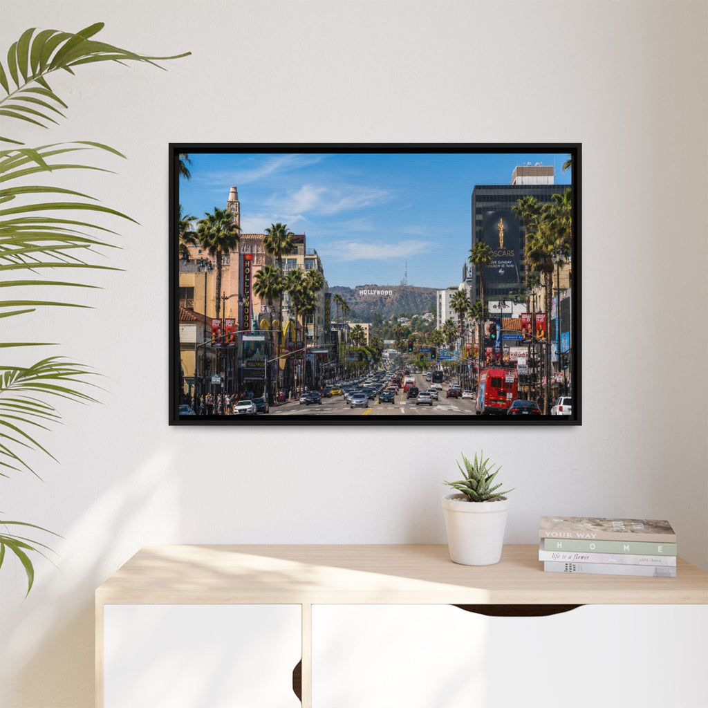 Hollywood Boulevard Matte Canvas Print — Framed Wall Art