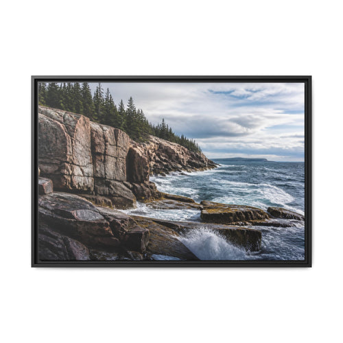 Acadia Shore Waves Canvas Wall Art Print Ready to Hang