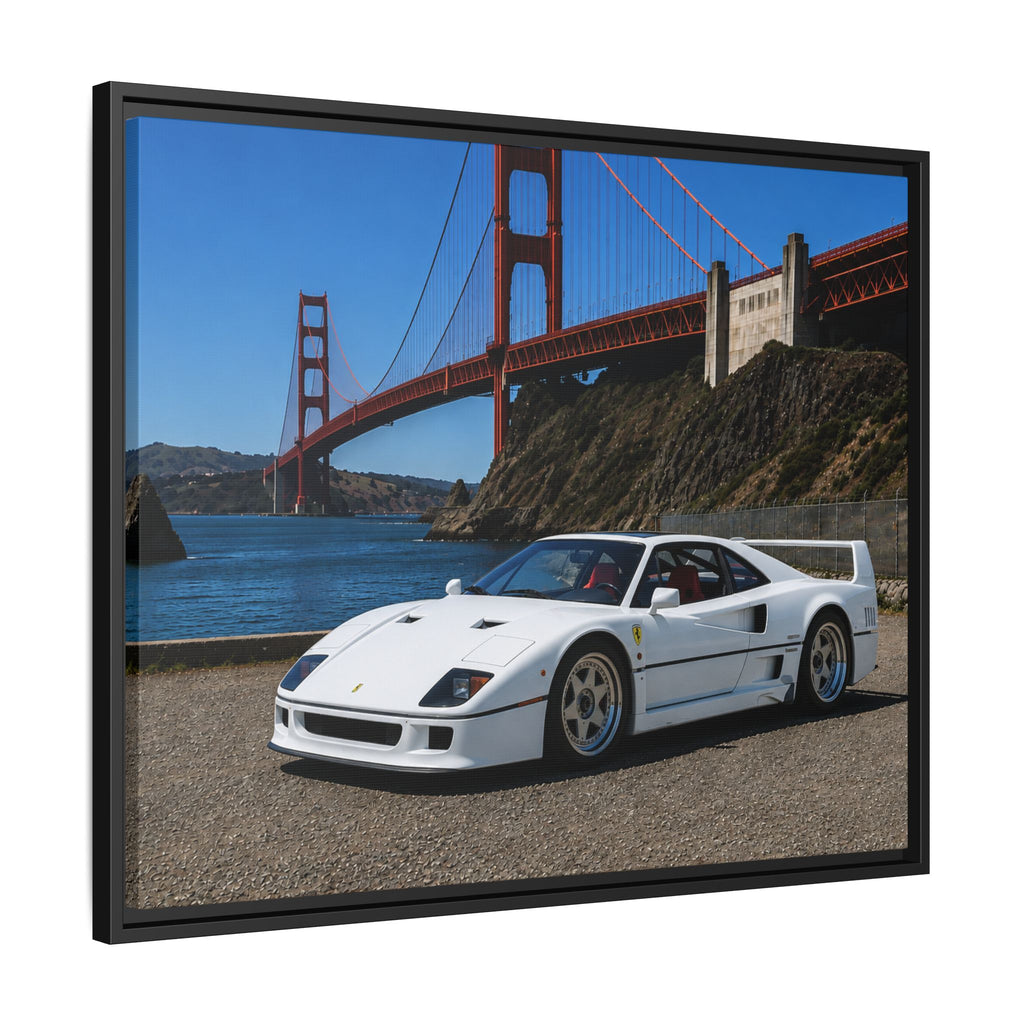Ferrari F40 1987 Canvas Print — Golden Gate Bridge - Stunning Photo