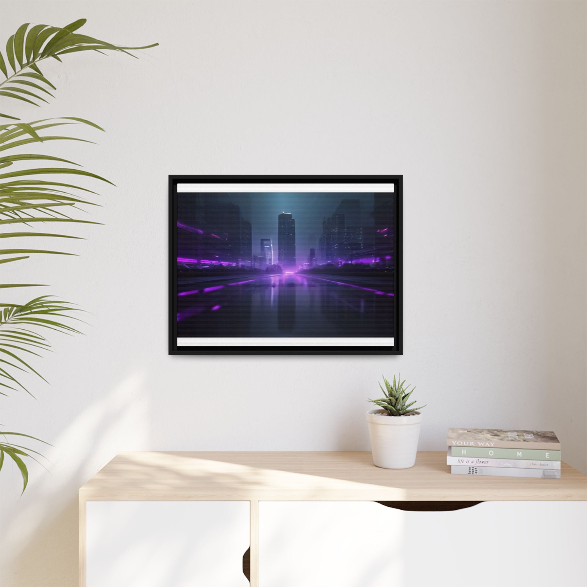 Los Angeles Night Canvas Wall Art Print Ready to Hang