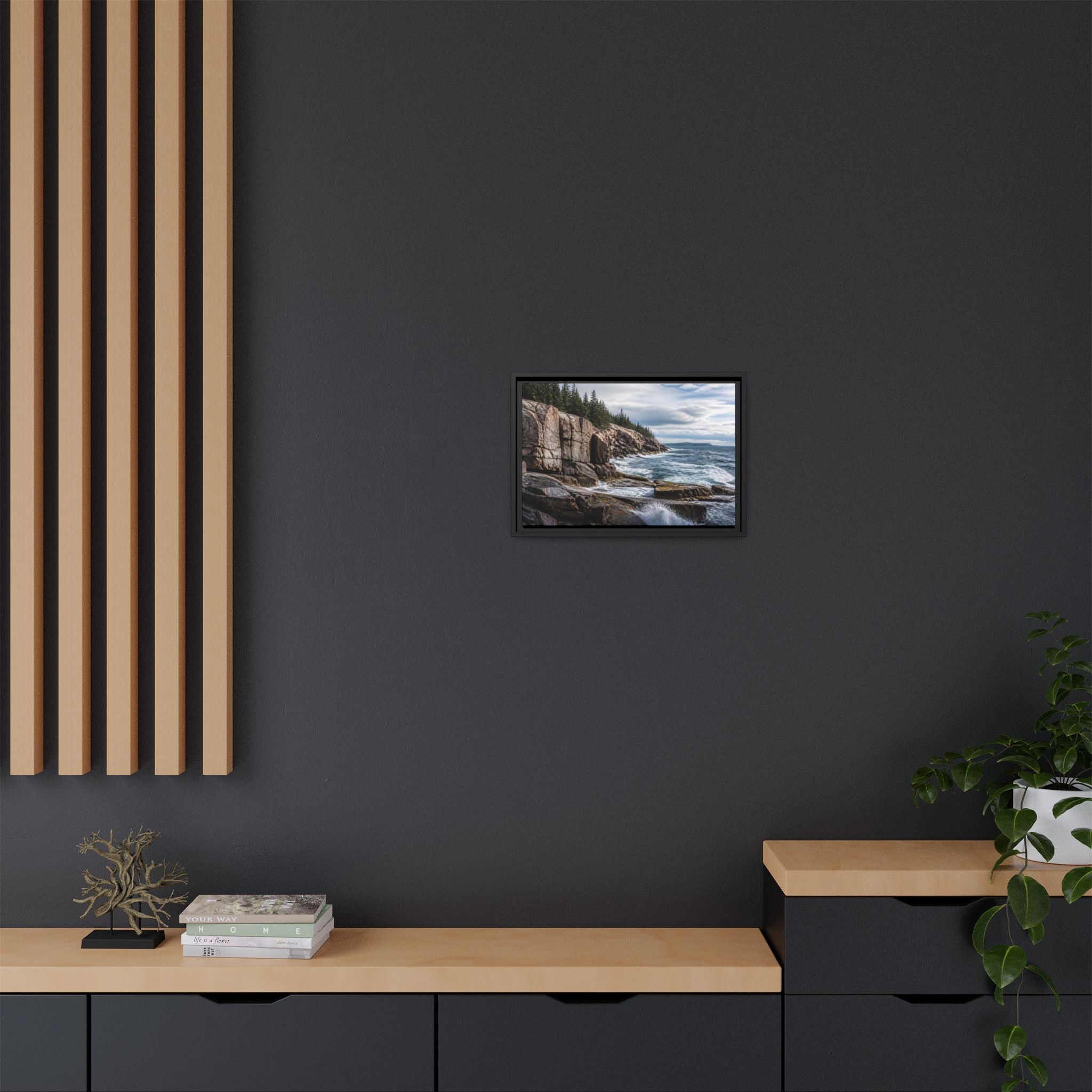 Acadia Shore Waves Canvas Wall Art Print Ready to Hang