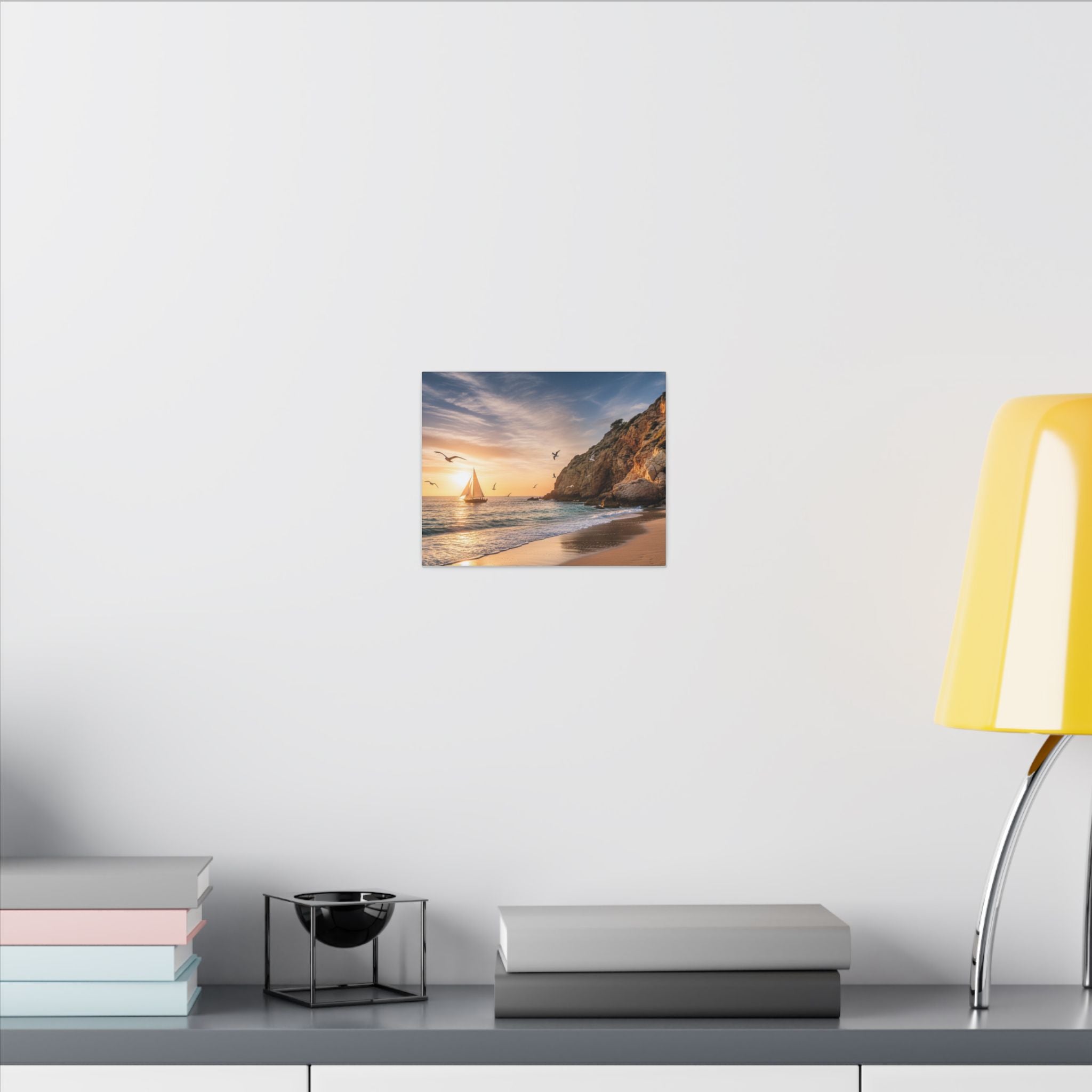 Seaside Sunset Sail Canvas
