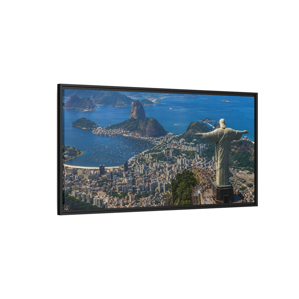 Rio de Janeiro Matte Canvas Print — Framed Wall Art of Christ the Redeemer & Sugarloaf Bay