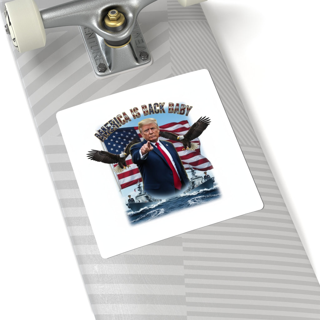 Trump “America Is Back Baby” Patriotic Kiss-Cut Sticker