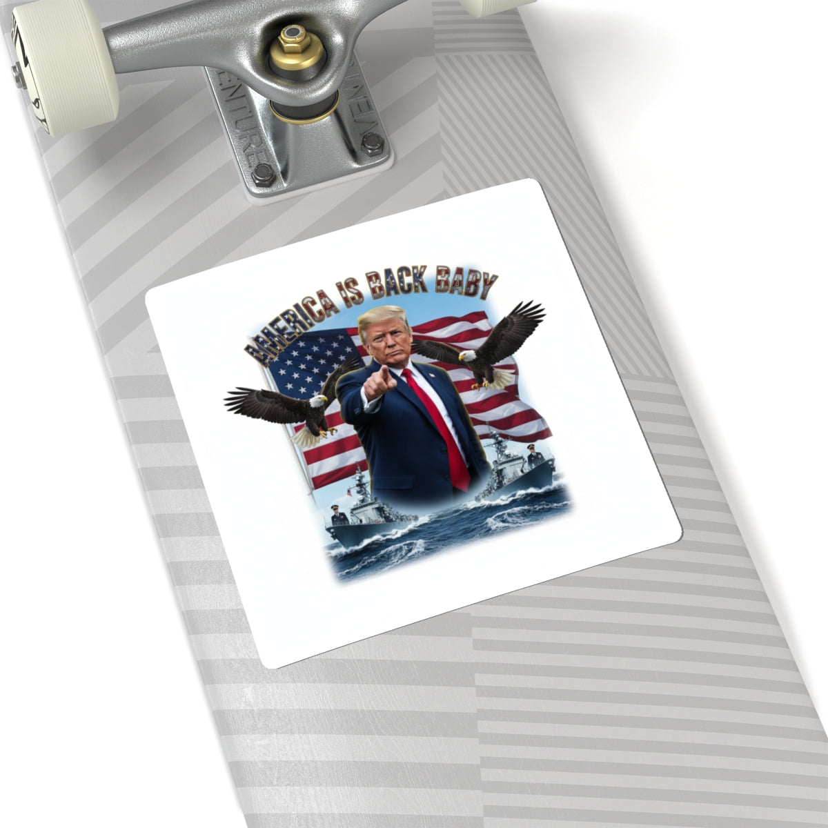 Trump “America Is Back Baby” Patriotic Kiss-Cut Sticker