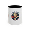 America Is Back 2026 Accent Coffee Mug — Patriotic Trump Campaign Ceramic Mug