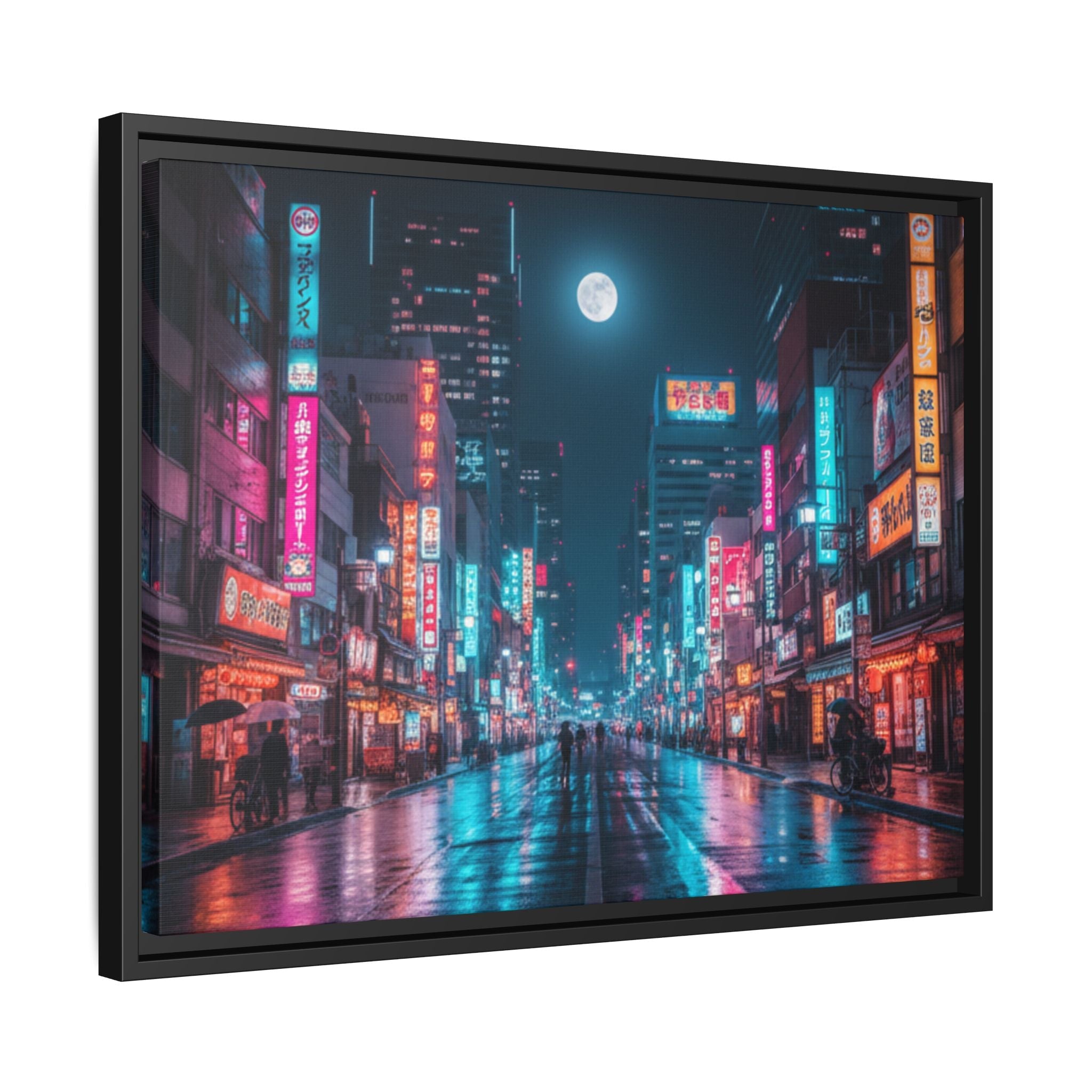 Japan Nightscape Canvas Framed Print - Stunning - Vibrant