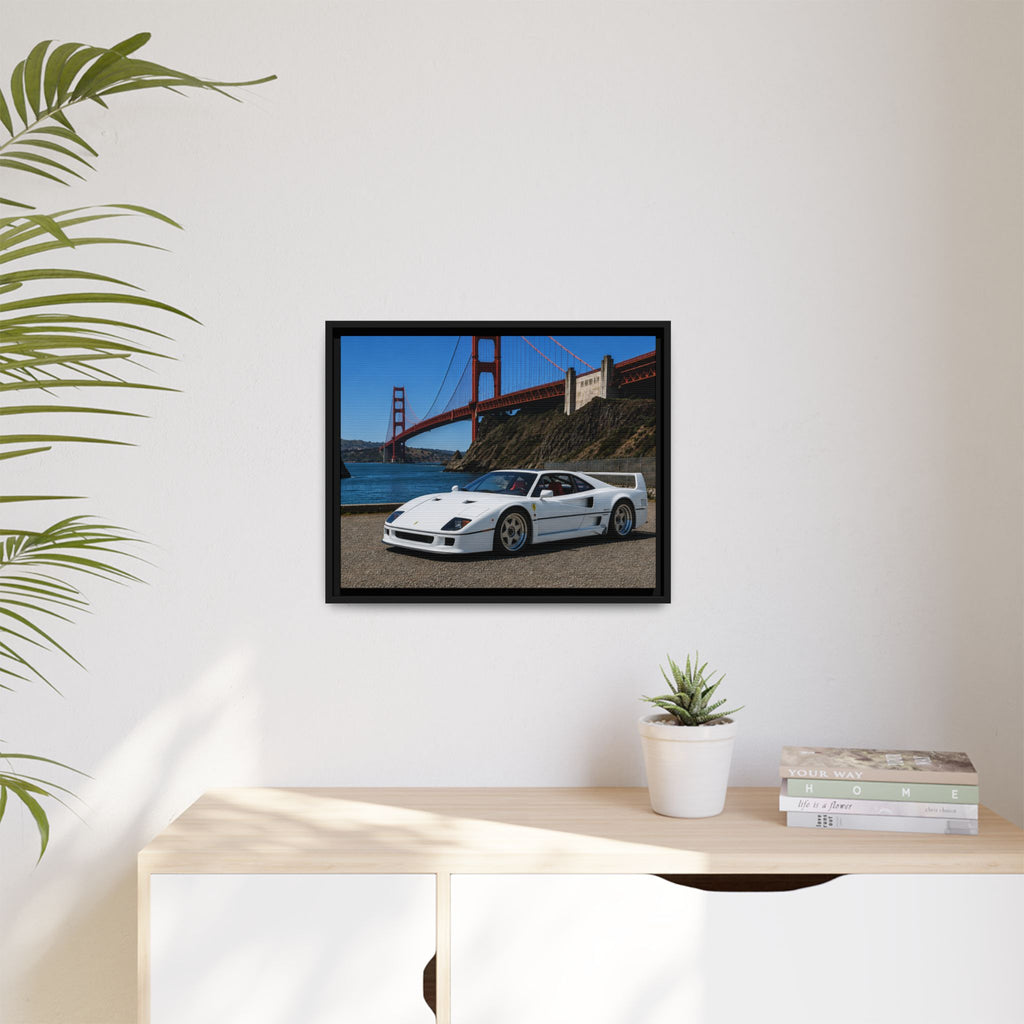 Ferrari F40 1987 Canvas Print — Golden Gate Bridge - Stunning Photo